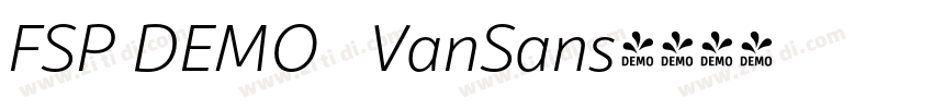 FSP DEMO   VanSans字体转换